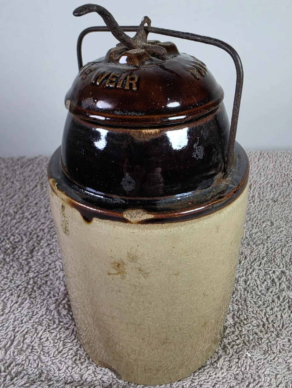 Antique Weir Pottery Canning Jar